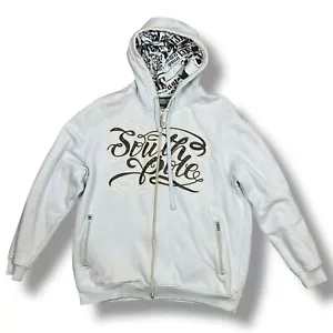 Felpa con cappuccio vintage Y2K South Pole teschio collezione autentica logo blu chiaro taglia XL - Foto 1 di 6