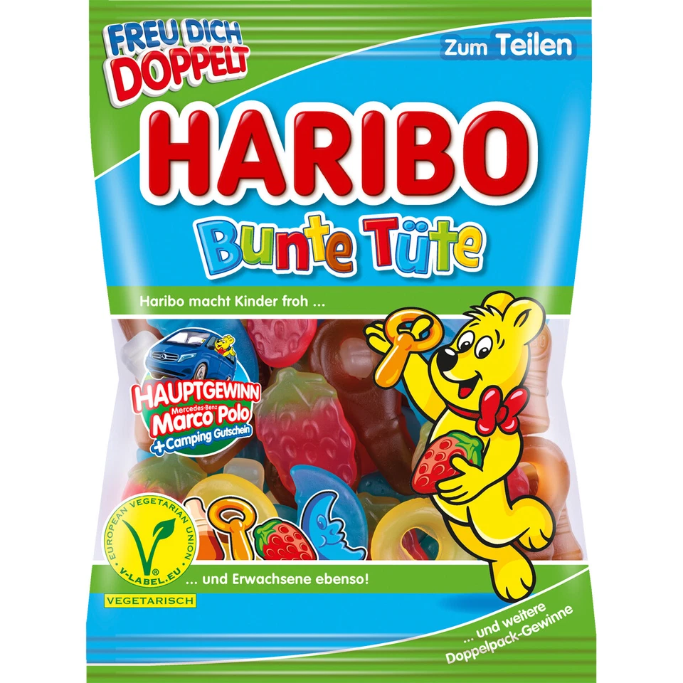 FRUCHTGUMMI-KLASSIKER Haribo Sacchetto Colorato Gomma Frutta Miscela al Gusto Cola 175g