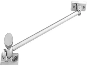 Ajustador de ventana abatible premium de 12" con bases biseladas en níquel pulido - Imagen 1 de 3