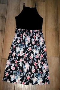 NEW! ASOS strappy dress pleated sun skirt SIZE 10 blossom stretch occasion - Picture 1 of 4