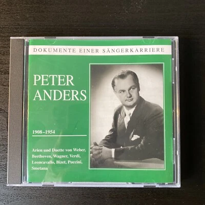 PETER ANDERS: 1908 - 1954 Dokumente Sängerkarriere    > NM (CD) - Bild 1 von 3