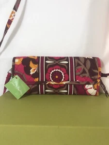 NWT: VERA BRADLEY “CARNABY” SLEEK WALLET, CROSSBODY PURSE W/DETACHABLE STRAP T2 - Picture 1 of 4