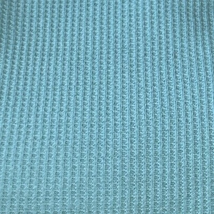 Waffle Weave Thermal FABRIC 60” Wide x 2 Yards Blue Knit Textured - Picture 1 of 6