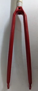 Red Aluminum 700C Road/Fixie Fork 1-1/8" Threadless Caliper Mount With Bosses - Picture 1 of 11