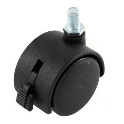 Bürostuhl 5/16 "Gewinde Stem 1.6" Dia Zwillingsrad Schwenkrollen mit Bremse - Bild 1 von 2
