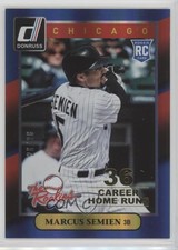 2014 Donruss The Rookies Gold Career Stat Line /36 Marcus Semien #26 Rookie RC