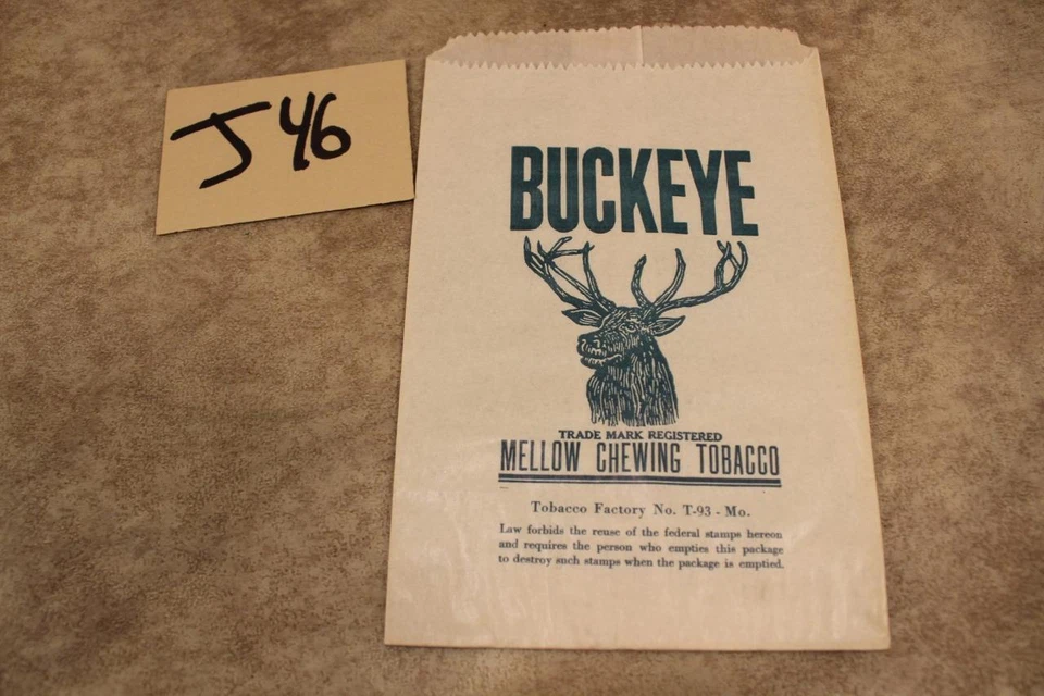 BOLSA DE TABACO VINTAGE J46 BUCKEYE TABACO PARA MASTICAR SUAVE Foto 1 de 1