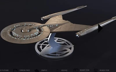 星际迷航 Uss Discovery 1/1400 比例探索船模型套件大号定制 3d — 第 1/4 张图片