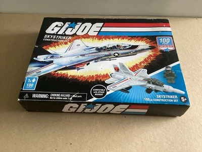 NOS G.I. Joe Skystriker 100 Pieces Construction Set Plus 1 Figure 2020 Hasbro - Image 1 of 4