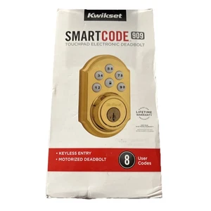 Kwikset 99090-017 Smart Code, catenaccio monocilindrico - ottone lucido - Foto 1 di 2