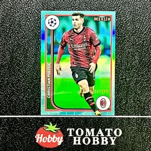 TOPPS MERLIN CROMO UEFA 2023-24 CHRISTIAN PULISIC/199 REFRACTOR ACUÁTICO AC MILAN - Imagen 1 de 2