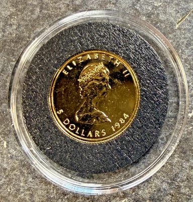 Moneda de oro hoja de arce de Canadá 1984 de 1/10 oz - ¡¡Muy bonita!!!~ Foto 1 de 2