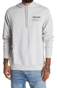 Sudadera con Capucha Spalding Para Hombre Talla XL Gris Manga Larga Heritage 1876 Pullover Cordón - Imagen 1 de 7