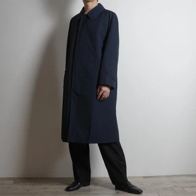 Burberrys Balmacaan Coat in Navy - Image 1 of 4