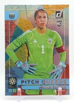 VANINA CORREA 2023 Donruss Womens World Cup Soccer #1 Pitch Queens RC Argentina - Image 1 of 2