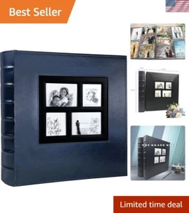 Elegant Leather Photo Album: 4x6 Holds 500 Photos – Perfect for Weddings & Gifts - Picture 1 of 9