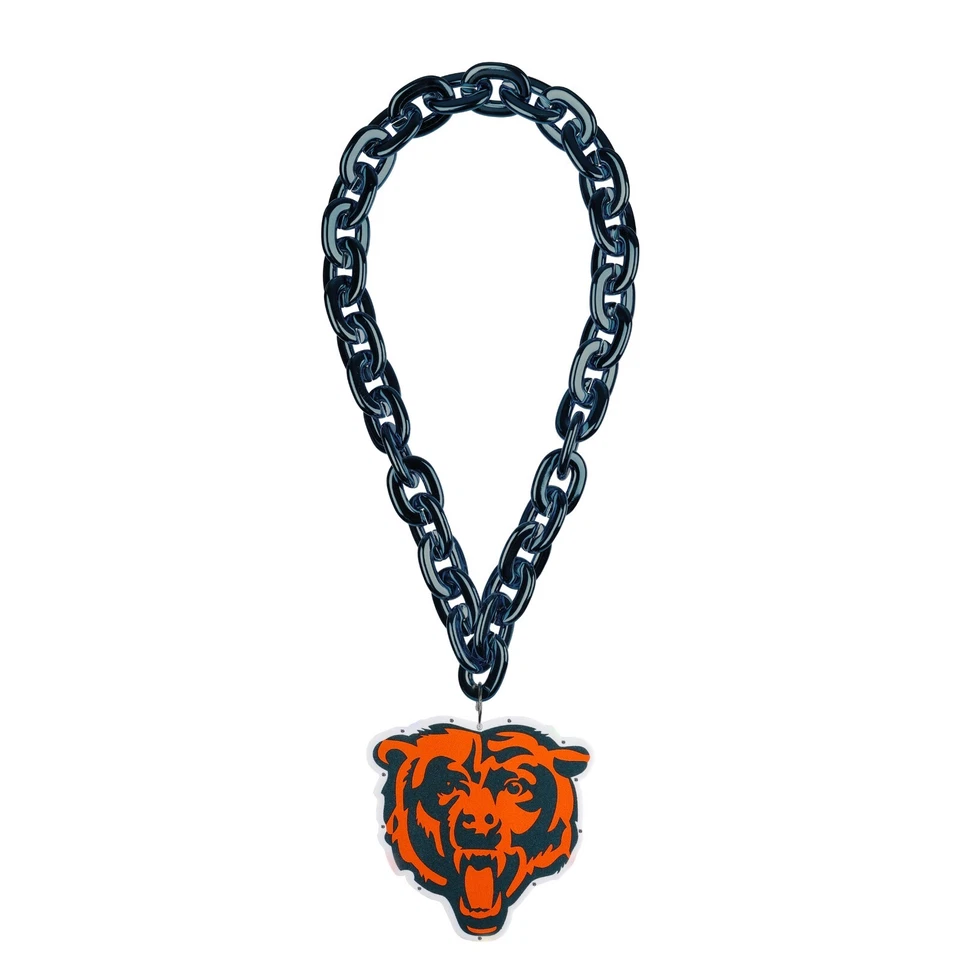 Cadena de abanico de espuma Chicago Bears LIGHT UP - Collar LED equipo logotipo grande AZUL Foto 1 de 1