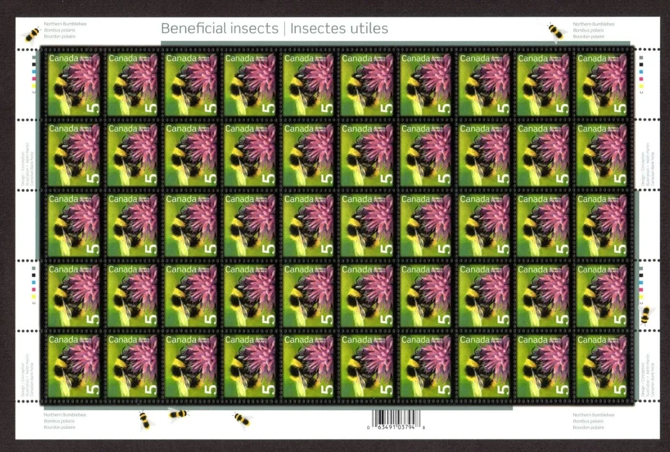 Canada - Scott 2236 - Full Pane of 50 Stamps - Beneficial Insects - MNH - Image 1 of 1