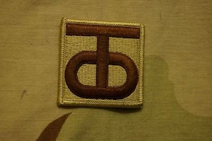 Auténtico parche militar bronceado del desierto DCU Arny 90th Reserve Command de EE. UU. - Imagen 1 de 1