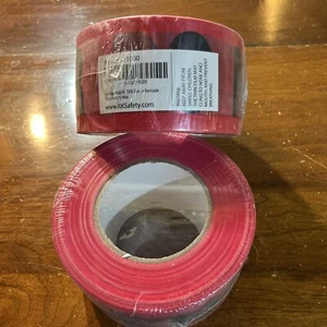 TWO Rolls RK Safety 3”x1000’ DO NOT ENTER Red Tear Resistant Barricade Tape - Picture 1 of 3