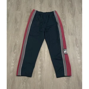 Vintage 90s Adidas Premium Breakaway Basketball Pants Mens L 3 Stripe Green Gray - Picture 1 of 10
