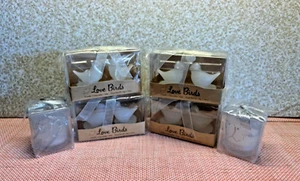 Lot of 6 Love Birds & heart design candles - wedding, bridal shower party favors - Picture 1 of 1