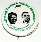 1976 JIMMY CARTER MONDALE campagne pinback bouton politique présidentiel