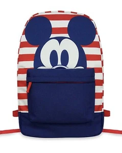 NUEVA Mochila Disney Mickey Mouse Rojo Blanco Azul Americana Rayas 🎒ENVÍO GRATUITO🎒 - Imagen 1 de 4