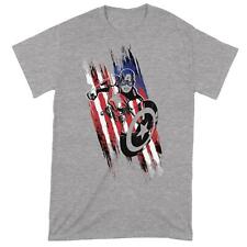 Captain America Unisex Adult Streaks T-Shirt (BI102)