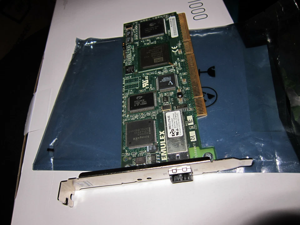 2 Gbps PCI Fibrechannel-Karte Emulex FC1020034-01J  Single Port mit FC-Kabel - Bild 1 von 1