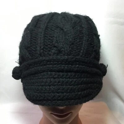 Sombrero tejido de invierno Merrell para mujer con mini ala negro talla única Foto 1 de 4