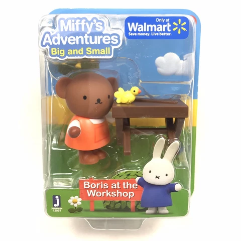 New Miffy's Adventures Big and Small Boris at the Workshop Figure Set Toy Cover