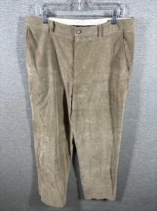 Liz Claiborne pants women's 34x32 flair brown corduroy cotton polyester - Picture 1 of 6