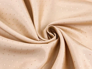 Acetat Viskosefutter Stoff Jacquard Futter PUNKTE BEIGE EUR 12,98/m - Bild 1 von 1