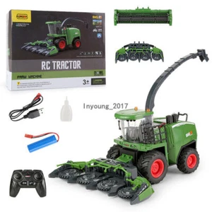 Remote Control Tractor Front Harvester 1/24 RC Farm Tractor Toy with Light Sound - Picture 1 of 15