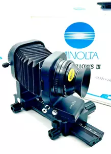 Minolta Auto Bellows III (swing/shift) + Macro Bellows Cone Lens 100mm/f4, SET - Picture 1 of 8