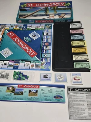 ST. JOHNOPOLY Monopoly Board Game U.S. Virgin Islands Late For The Sky USA RARE! - Image 1 of 4