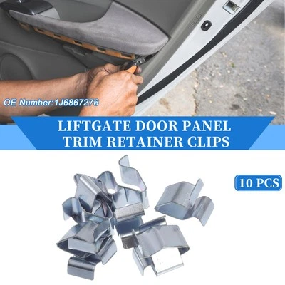 10 Pcs Liftgate Door Panel Trim Retainer Clip for Volkswagen R32 08 Silver Tone - Image 1 of 4