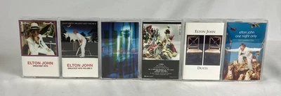 ELTON JOHN Cassette Tape Lot x6 Greatest Hits 1 2 3 Duets One Live Reg Strikes Foto 1 de 4
