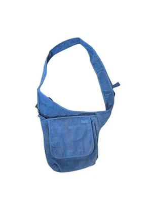 Bolso Bandolera/Cartera FOSSIL Vintage Y2K Azul Pana, Gancho y Lazo Viaje Nuevo con Etiquetas  Foto 1 de 4