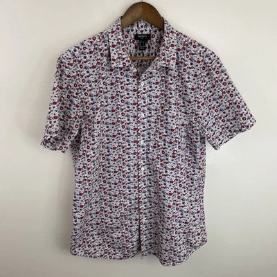 FOREVER 21 Shirt Mens Large Multicolor Floral Short Sleeve Button Cotton - Image 1 of 4