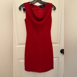 J. Crew 365 Damen rot Urlaub Wasserfallausschnitt ärmellos Etuikleid Größe 0P - Bild 1 von 5