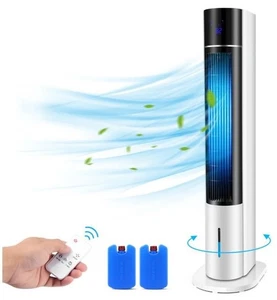 43 Inch Portable Evaporative Cooler Tower Fan w/Oscillation & Timer Modes - Picture 1 of 4