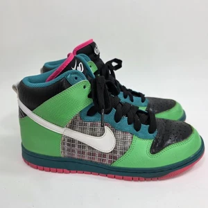 Nike Dunk High 6.0 neongrün pink mehrfarbig Turnschuhe Damengröße 9,5 - Bild 1 von 11
