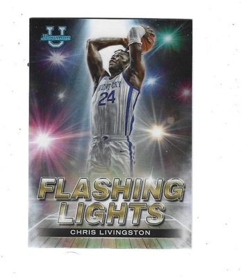 2022-23 Bowman's Best University Flashing Lights #FL4 Chris Livingston KENTUCKY - Image 1 of 2