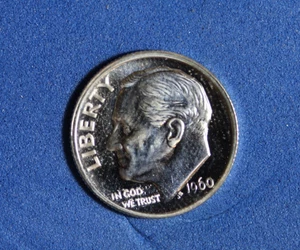 1960- ROOSEVELT SILVER ONE DIME #P30062 - Picture 1 of 2