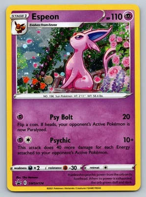 Espeon SWSH174 SWSH: Sword & Shield Promo Cards Holo Pokémon Card TCG LP - Image 1 of 3