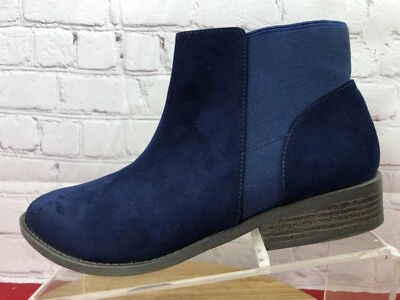 Qupid Blue Suede Ankle Boots Womens Size 10 - Image 1 of 4
