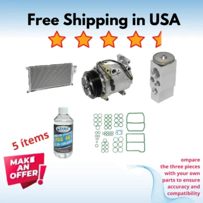 Компрессор, конденсатор и клапан кондиционера подходят для Mitsubishi Lancer 2004-2006 - Изображение 1 из 4