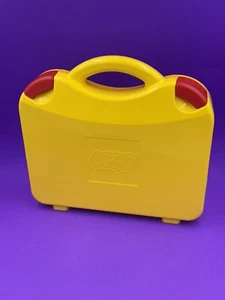 LEGO Yellow and Orange Plastic Carrying Case Storage Box with Dividers - Picture 1 of 6